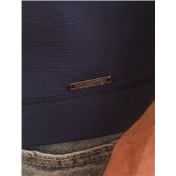 Лонгслив с воротником на пуговицах и декоративными швами из премиального хлопка с эластаном