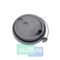 Крышка матовая, закрыв. носик, D=90мм, TL90, цвет черный 1/50