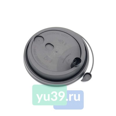 Крышка матовая, закрыв. носик, D=90мм, TL90, цвет черный 1/50