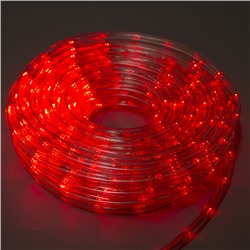 Световой шнур Luazon Lighting 10 мм, IP65, 20 м, 24 LED/м, 220 В, 8 режимов, свечение красное