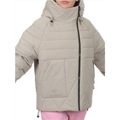 270 GRAY/BEIGE Куртка зимняя облегченная женская (верблюжья шерсть)