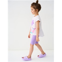 Комплект для девочки: футболка, леггинсы укороченные
