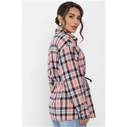 Рубашка хлопковая Джанет (персик/синий) Б14275-4М