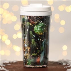 Термокружка новогодняя со вставкой «Зимняя сказка», 250 мл
