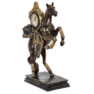 GAEM Фигурка декоративная "Лошадь" с часами D8см, (AAx1 н/п), L31,5 W14 H45,5 см