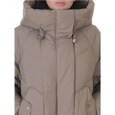 A621 BEIGE Пальто зимнее женское (200 гр. холлофайбер)