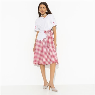 Костюм с юбкой комбинированный, Больше чем стиль (2 в 1, воздушно-розовый)