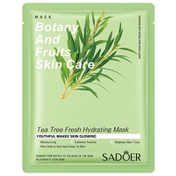 Освежающая маска для лица с экстрактом чайного дерева SADOER Tea Tree Fresh Hydrating Mask, 25 гр