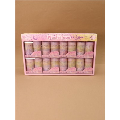 Набор декоративного скотча 10 шт. "Night magic", pink, шоу-бокс 8 шт.