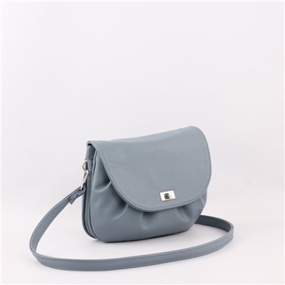Сумка 470 гладкий серо-голубой "УДЛИНЁННЫЙ РЕМЕНЬ" АКЦИЯ
