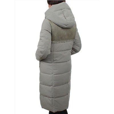 23-636 OLIVE Пальто зимнее женское (холлоффайбер 150 гр., искусственная дубленка)