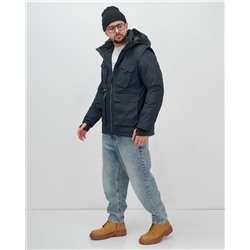 Куртка - жилетка трансформер 2 в 1 мужская зимняя темно-синего цвета 2409TS