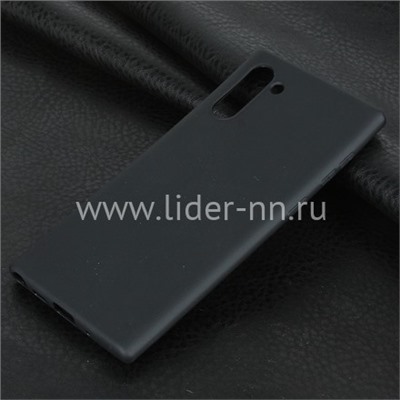 Задняя панель для Samsung Galaxy Note 10 Силикон матовый (черная)