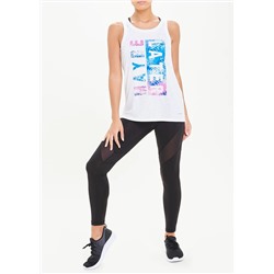 Souluxe White Maybe Later Slogan Gym Vest