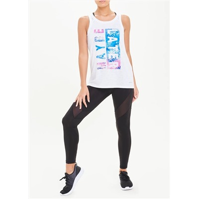 Souluxe White Maybe Later Slogan Gym Vest