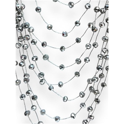 Комплект бижутерии "Хрустальная россыпь" , цвет серебристый