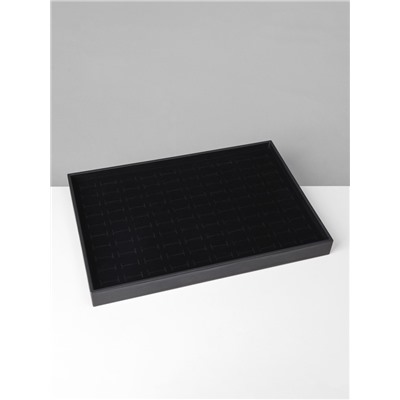 Подставка под кольца QF100 мест, флок, 35×24×3 см, чёрная