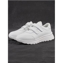 03-YH516-1 WHITE Кроссовки женские (натуральная кожа)