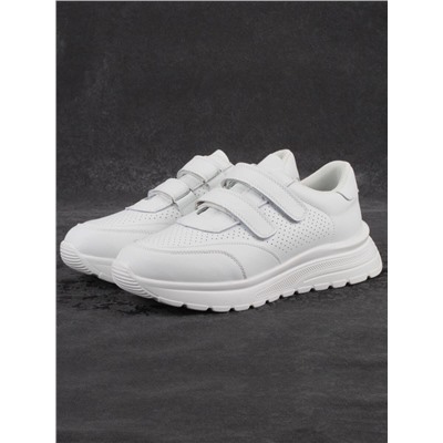 03-YH516-1 WHITE Кроссовки женские (натуральная кожа)