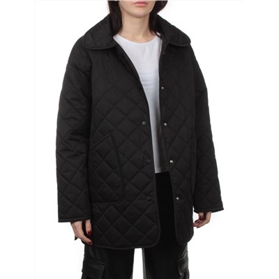 H24-003 BLACK Куртка демисезонная женская (100 гр. холлофайбер)