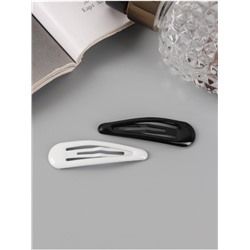 Невидимки для волос «Стиль», набор 12 шт., классика, 5 см, чёрные, белые