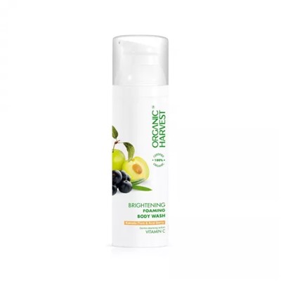 Гель для душа со сливой Какаду и ягодами Асаи (250 мл), Brightening Foaming Body Wash Kakadu Plum & Acai Berry, произв. Organic Harvest