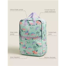 Kids' Water Repellent Dinosaur School Backpack
