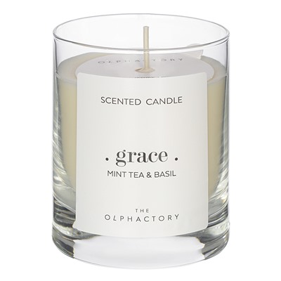 Свеча ароматическая The Olphactory, Grace, Mint tea&Basil (новая), 40 ч