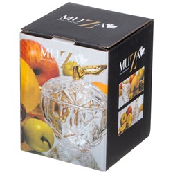 БЛЮДО ДЛЯ ДЕСЕРТА С КРЫШКОЙ "ЯБЛОКО" 90 МЛ. 7*7 СМ. В=10 СМ. КОЛЛЕКЦИЯ "MUZA" (КОР=36ШТ.)