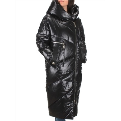 22-185 BLACK Пальто зимнее женское (200 гр. холлофайбер)