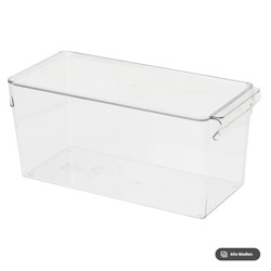 KLIPPKAKTUS Aufbewahrungsbox für Kühlschrank, transparent, 32x14x14 cm