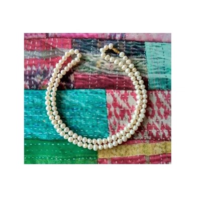 Чётки из Натурального Жемчуга (108 шариков), Moti Natural Pearl Mala - Round, произв. Kalyan Puja