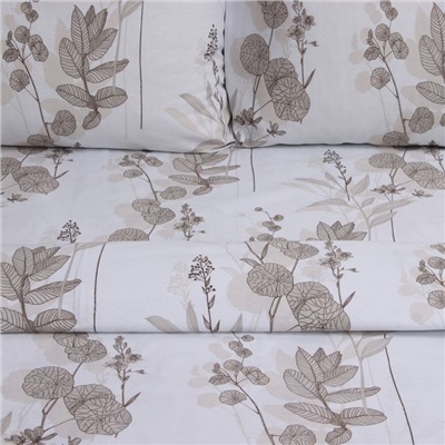 Постельное бельё Этель 1.5сп Dried flowers, 143х215см, 150х214см, 50х70см-2 шт, бязь, 125 г/м2