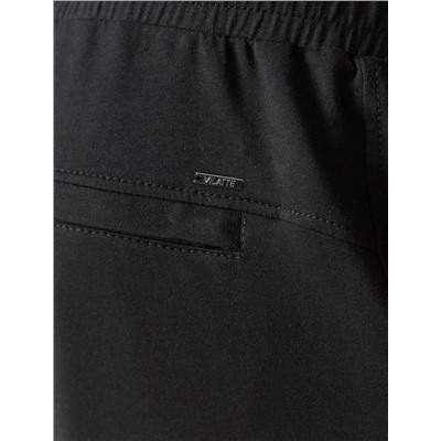 Брюки прямые на резинке из футера двухнитки с эластаном с затяжкой по низу