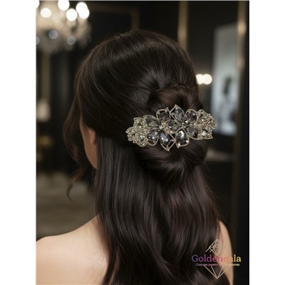 Заколка автомат для волос с кристаллами «Блеск элегантности» ЭЛЗ10/04