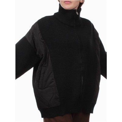 3155 BLACK Куртка-кардиган женская (90% хлопок, 10% синтепон)