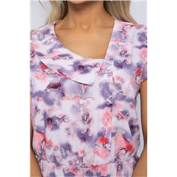 Платье Весенний луг (сиреневый мультиколор) П13216-3М