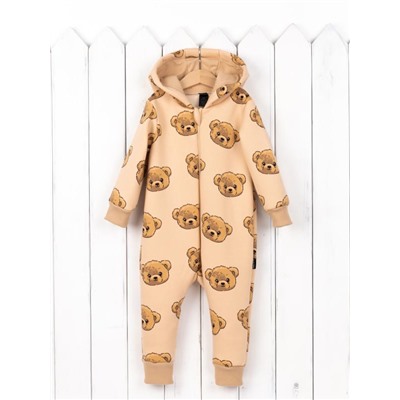 Комбинезон на манжете Baby Boom К391/1-Ф Мишки на бежевом