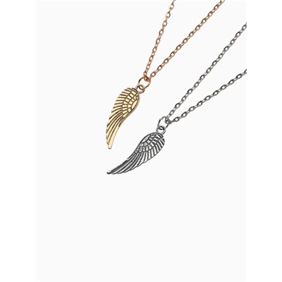 Кулоны парные «Крыло», 45 см, цвет серебряный/золотой