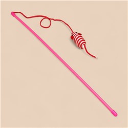 Дразнилка-удочка «Полосатая мышь», цвет МИКС