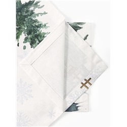 Набор новогодних салфеток «Этель» Forest animals, 40×40 см - 4 шт., 100% хлопок, саржа 190 г/м²