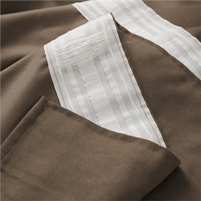 Штора "Волшебная Ночь" Канвас / Кофе