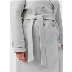 Пальто женское демисезонное 25570 (сильвер/ёлочка)