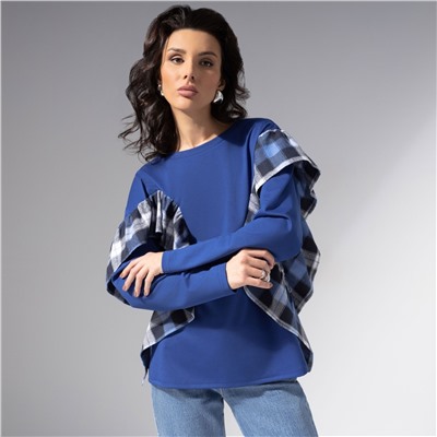 Лонгслив дизайнерский, Гардеробная магия (синий)