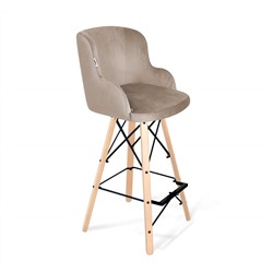 Стул барный SHT-ST39/S80
                        латте / прозрачный лак / черный