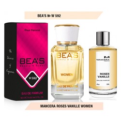 Beas W592 Mancera Roses Vanille For Women edp 50 ml, Парфюм женский Beas W592 создан по мотивам аромата Mancera Roses Vanille