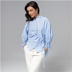 Рубашка комбинированный с кружевом, Дивная смелость (blue)