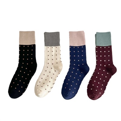 Demi-season Japanese retro brand cotton knee socks for men and women, mid-length, internet celebrity