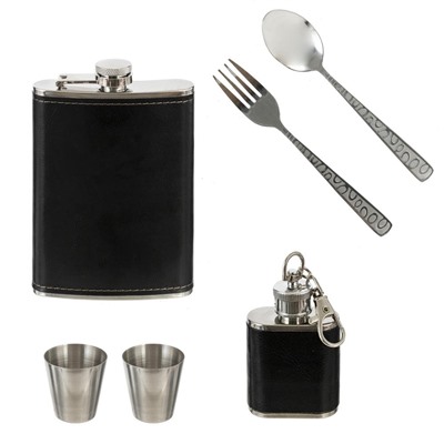 Набор с фляжкой 220 мл, 6 в 1, L12 W7 H18,5 см