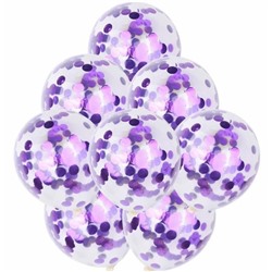 Воздушные шары "Конфетти" purple, 10 шт.